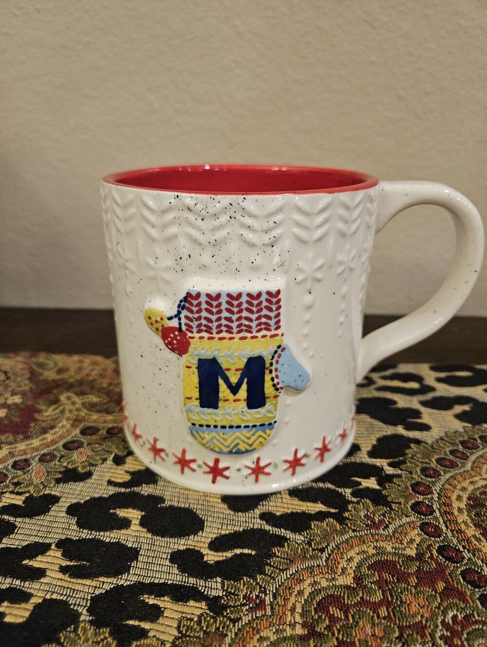 Anthropologie "Bundle Up" Monogram Mug, Discontinued, Never Used